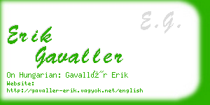 erik gavaller business card